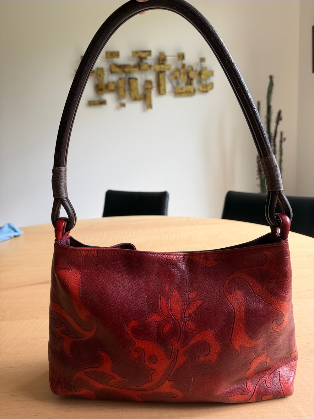 PLINIO VISONA Leather Handbag Made in Italy
